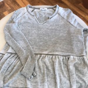 WILLIAM RAST peblum sweater burnout fabric